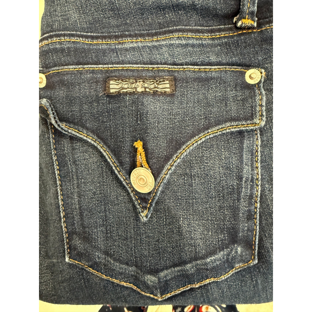Hudson Collin Low Rise Skinny Jeans in dark Blue denim Size 26 - Picture 3 of 8